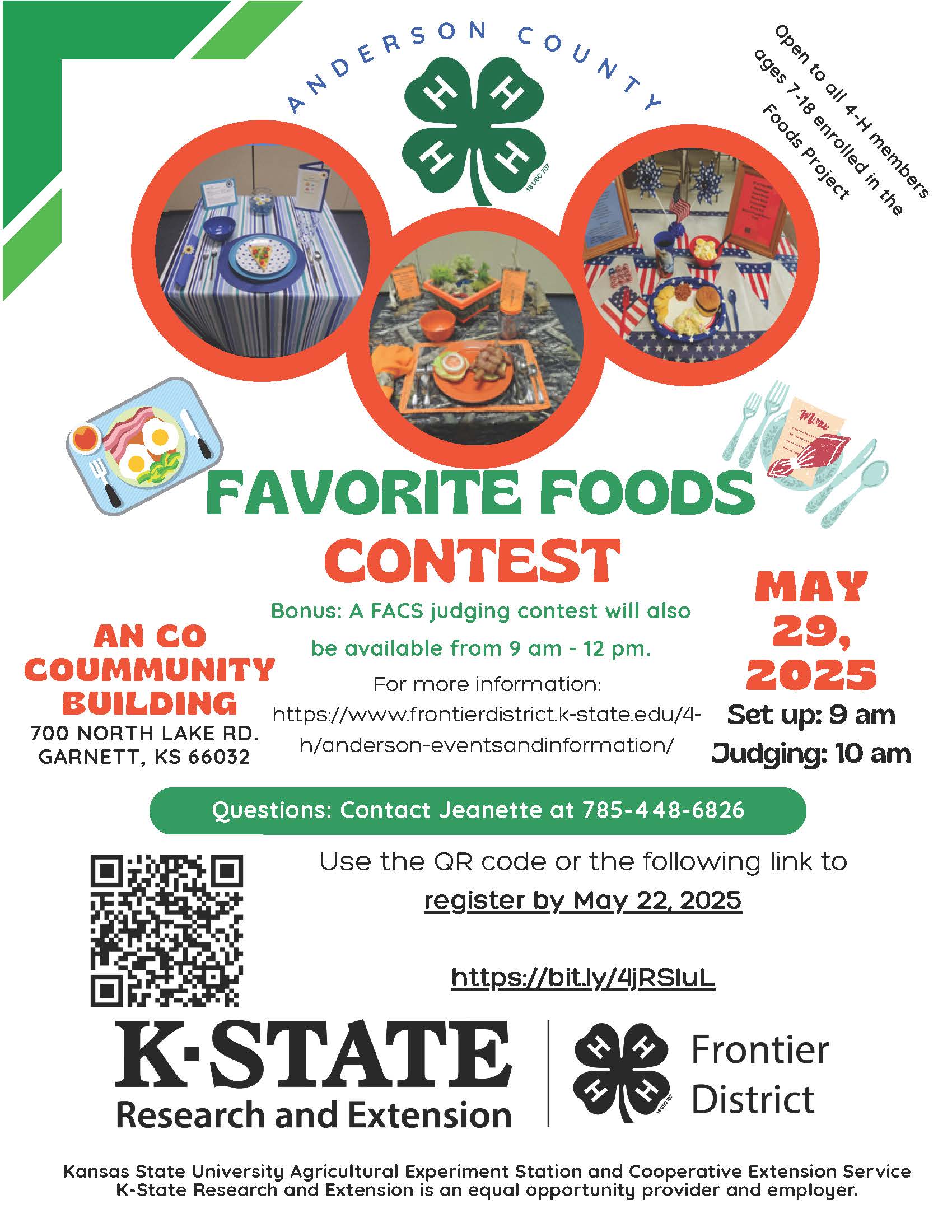 Anderson County 2025 Favorite Foods Contest