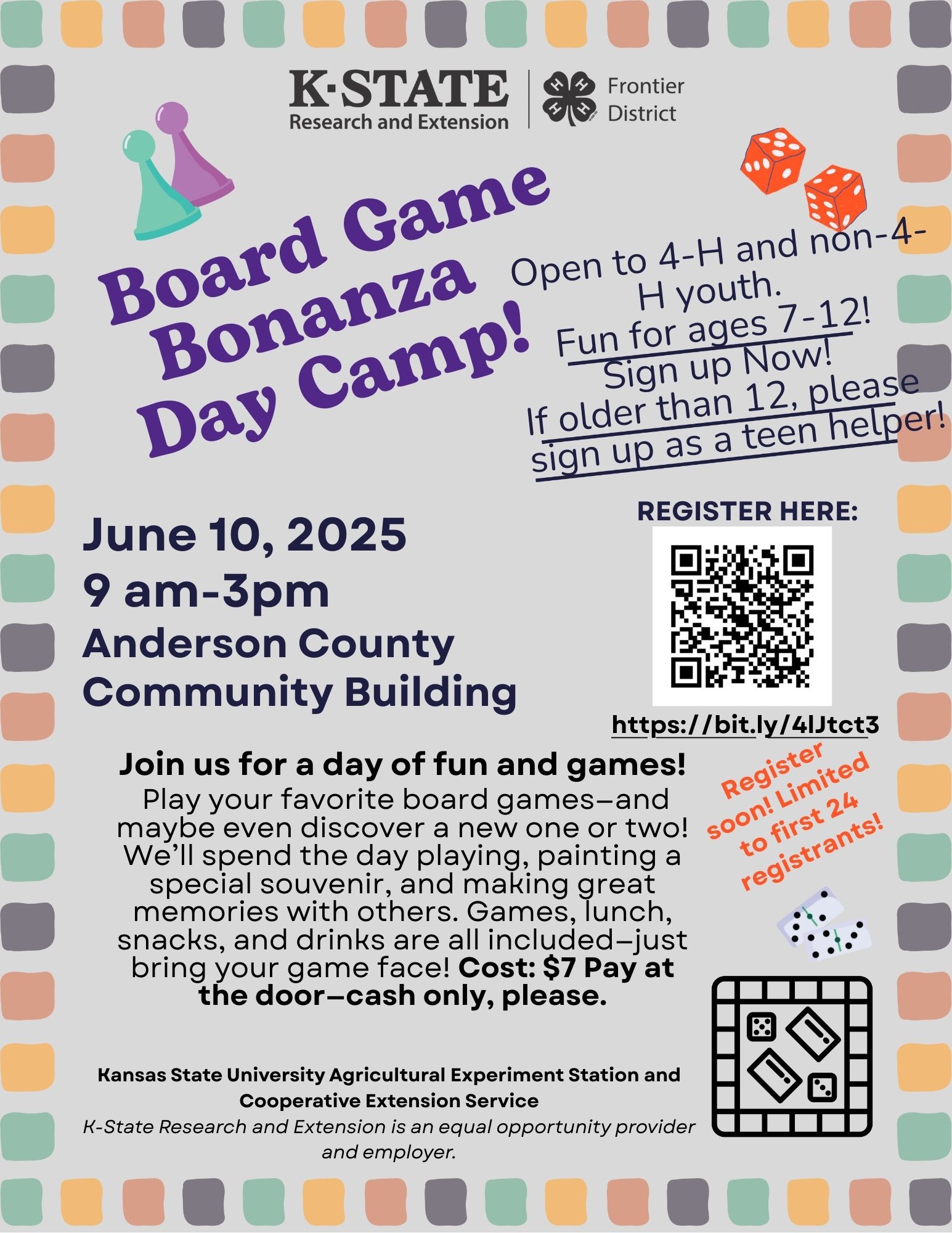4-H Anderson County Board Games Day Camp