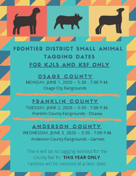2020 Small Animal Tagging District Dates