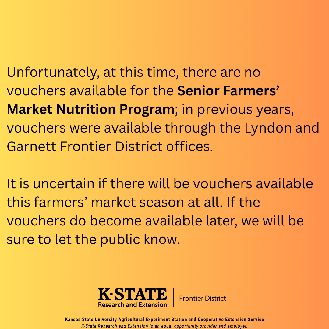 Senior Farmers Market vouchers 2025