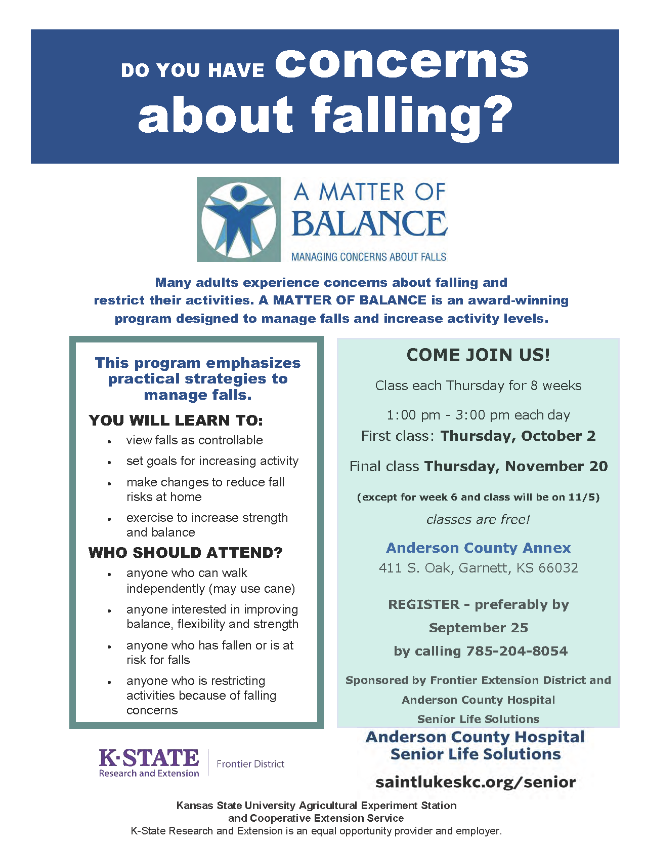 A Matter of Balance Sept. 2025